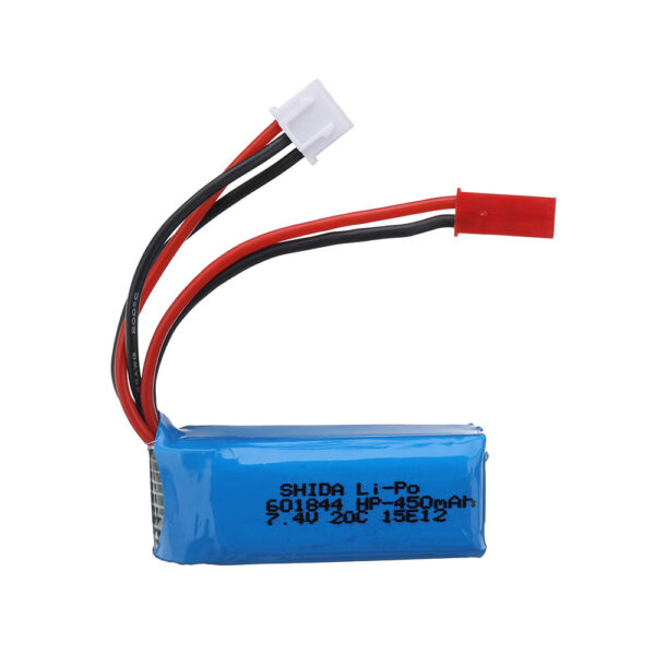 7.4V 450mAh 20C 2S LiPo Battery JST Plug for K989 K969 K979 1/28 RC Car - Image 1