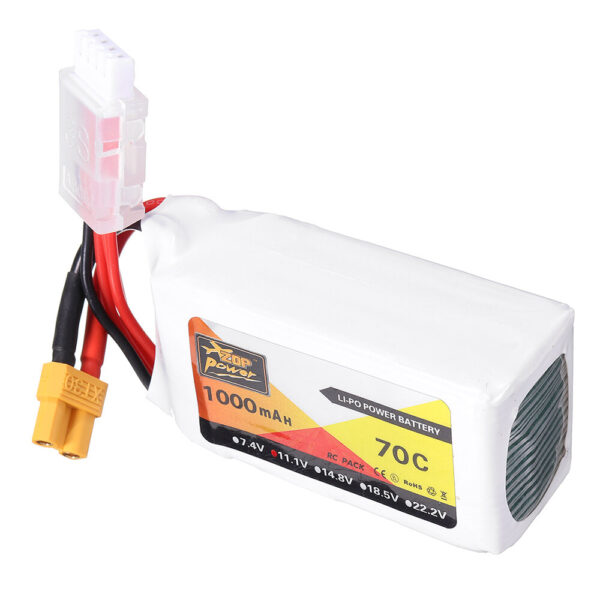 ZOP Power 11.1V 1000mAh 70C 3S Lipo Battery XT30 Plug - Image 1