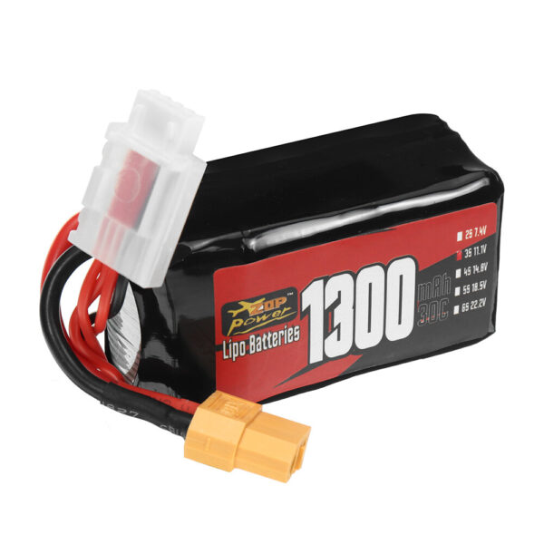 ZOP Power 3S 11.1V 1300mAh 30C 14.43Wh LiPo Battery XT60 Plug for RC Drone FPV Racing - Image 4