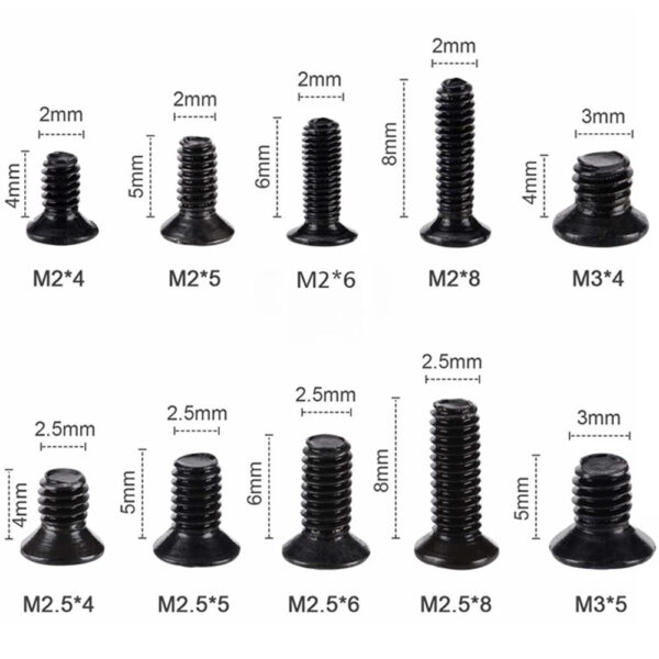 500Pcs M2 M2.5 M3 KM Screw Flat Head Phillips Screws Set Kit For RC Model - Image 1