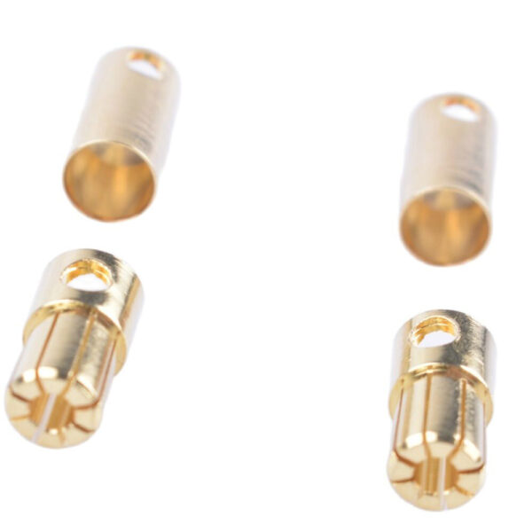 5 Pairs 6.5mm Banana Plug Connector 80A Steady Current Gold-Plated Brass Banana Head - Image 1