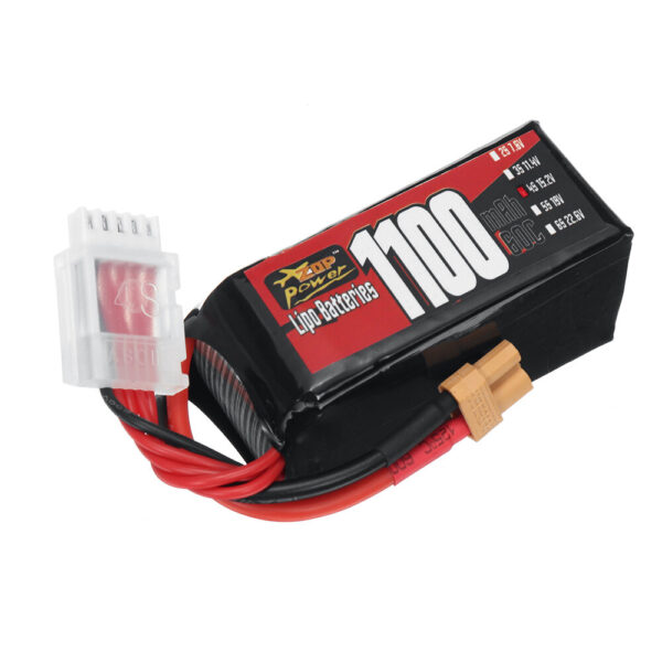 ZOP Power 4S 15.2V 1100mAh 60C 16.72Wh LiPo Battery XT30 Plug for GEPRC Tern LR40 FPV Racing Drone - Image 2