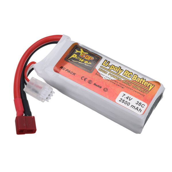 ZOP Power 7.4V 2500mAh 35C 2S LiPo Battery T Deans Plug for RC Drone - Image 4