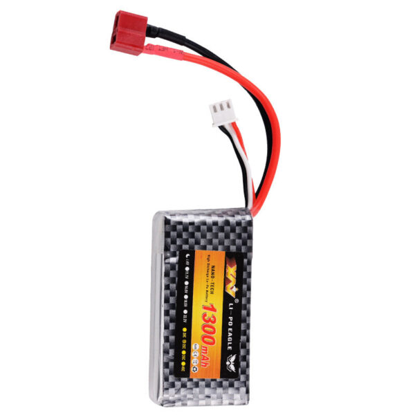 XW 1300mAh 7.4V 25C 2S LiPo Battery T/SM/JST/XT30/XT60 Plug for RC Drone - Image 4