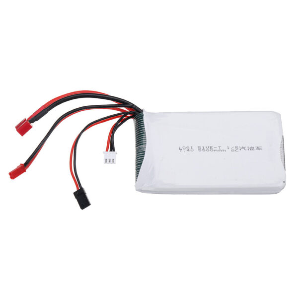 7.4V 5500mAh 8C 2S Lipo Battery with T/Tamiya/Futaba/JST Connector For LOSI 5IVE-T 1/5 RC Car Remote Control Vehicle Truck - Image 3