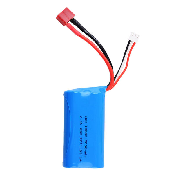 18650 7.4V 3000MAH 20C LiPo Battery T Plug for WLtoys 144001 RC Car - Image 4