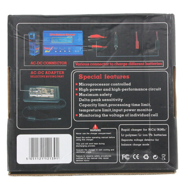 iMAX B6 80W 6A Lipo Battery Balance Charger T Plug with Power Supply Adapter - Image 8