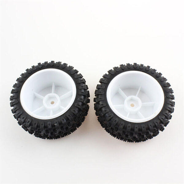 2PCS Wltoys 124007 1/12 RC Car Spare Rear Tires Wheels Rims Glued 2486 Vehicles Models Parts Accessories - Image 1