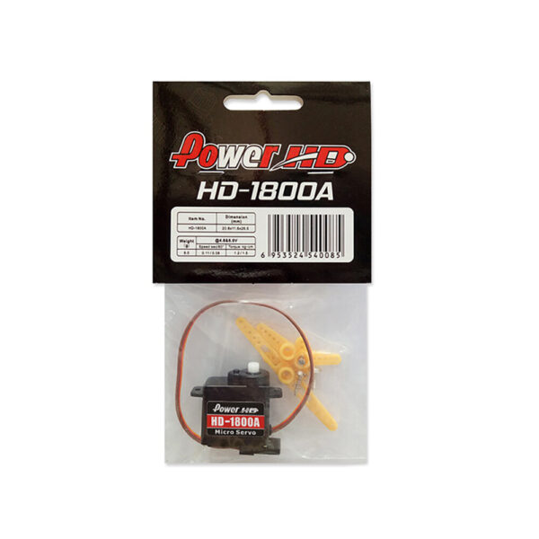 Power HD-1800A 1.3KG 8g Tiny Servo for Futaba/jr EPO - Image 2