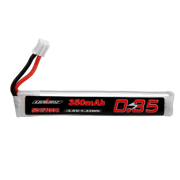 5Pcs URUAV 3.8V 350mAh 50/100C 1S Lipo Battery PH2.0 Plug for RC Racing Drone - Image 3