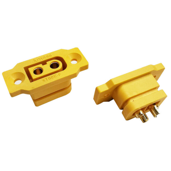 5PCS Amass XT60E-F XT60 Female Plug Connector with Fixing Mounting Hole - Image 1