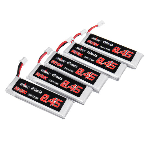 10Pcs URUAV 3.8V 450mAh 50/100C 1S HV 4.35V Lipo Battery PH2.0 for Emax Tinyhawk Happymodel Snapper7 - Image 2