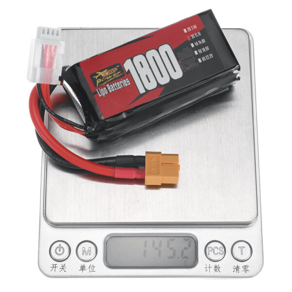 ZOP Power 3S 11.1V 1800mAh 120C 19.98Wh LiPo Battery XT60 Plug for RC Drone - Image 3