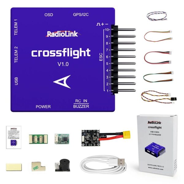 Radiolink Crossflight Flight Controller 2-12S 10 PWM FC wih OSD Module  for FPV Racing Drone RC Car Boat - Image 4