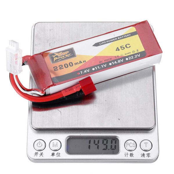 ZOP Power 7.4V 2200mAh 2S 45C Lipo Battery T Plug for Wltoys 124019 124018 144001 10428 K949 Rc Car - Image 9