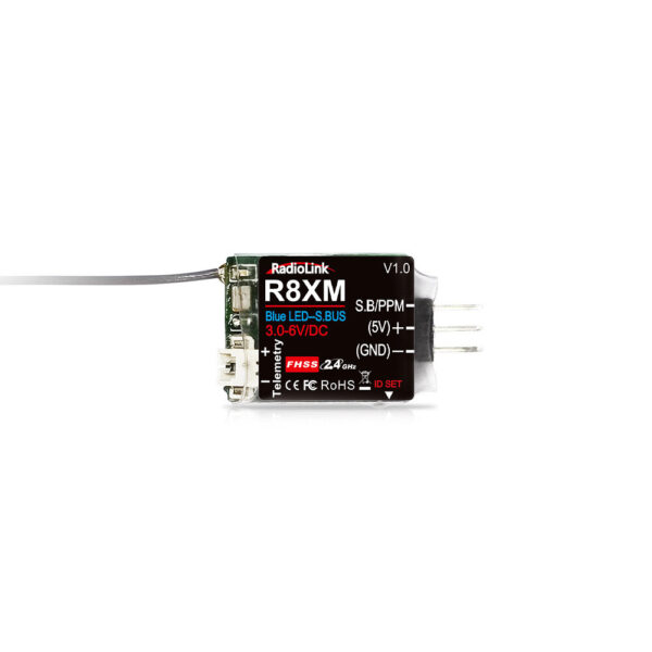 Radiolink R8XM 2.4GHz 8CH FHSS SBUS/PPM Mini Receiver Built-in Telemetry 4000M Control Distance for RC Airplane Car Boat - Image 1