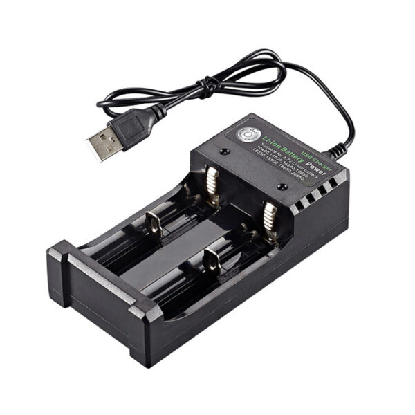 2 Slot 18650 Battery Charger CH2 USB DC 5V 1-2A Input DC 4.2V 1000mA Output for 3.7V Li-ion Battery 10440 14500 16340 16650 18350 18500 26650 - Image 3