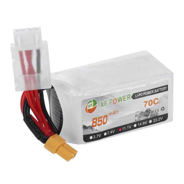 XF Power 11.1V 850mAh 70C 3S LiPo Battery XT30 Plug for RC Drone - Image 1