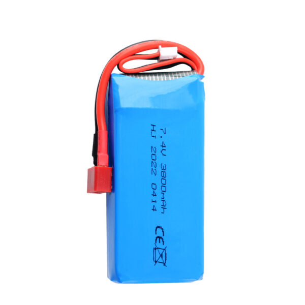 7.4V 2S 3800mAh T Deans Plug LiPo Battery for Wltoys Car 124017 144010 124019 124018 and 144001 Car - Image 2