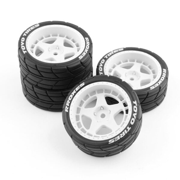 4PCS Drift Rally RC Tires Wheels 12mm Hex for Wltoys 124019 HPI KYOSHO TAMIYA TT02 XV01 1/10 Car Vehicles Model Parts - Image 3