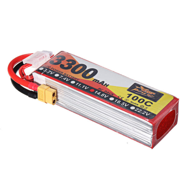 ZOP Power 14.8V 3300mAh 100C 4S Lipo Battery XT60 Plug for RC Helicopter Boat - Image 4