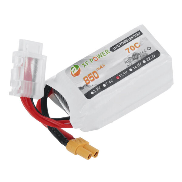 XF Power 11.1V 850mAh 70C 3S LiPo Battery XT30 Plug for RC Drone - Image 4