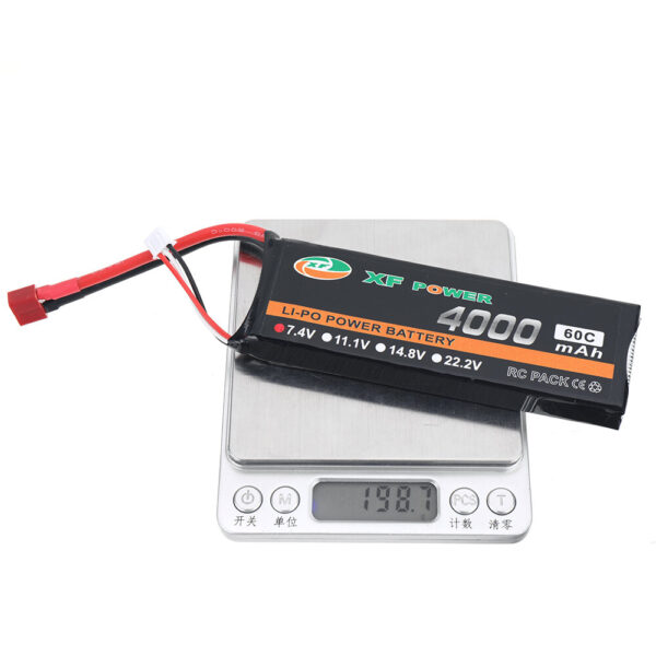 XF POWER 7.4V 4000mAh 60C 2S LiPo Battery T Deans Plug for RC Drone - Image 8