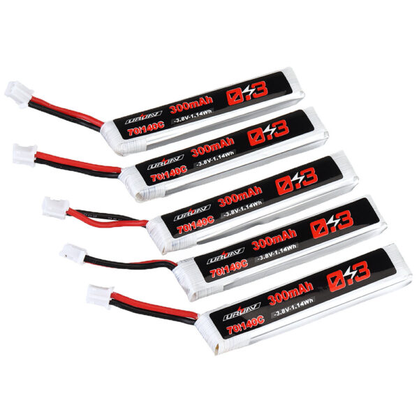 5Pcs URUAV 3.8V 300mAh 70C/140C 1S Lipo Battery PH2.0 Plug for Eachine TRASHCAN Snapper6 7 Mobula7 - Image 1