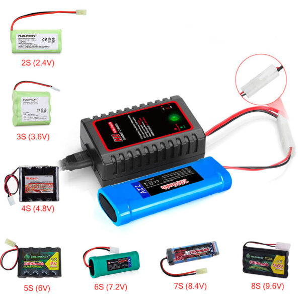 HTRC N8 Battery Charger 20W 2A  AC Compact Charger For 2S-8S Nimh/Nicd Battery - Image 4