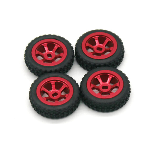 4Pcs 1/28 Metal Rally Tire for Wltoys 284131 K989 K979 RC Car Vehicle Models Parts - Image 2