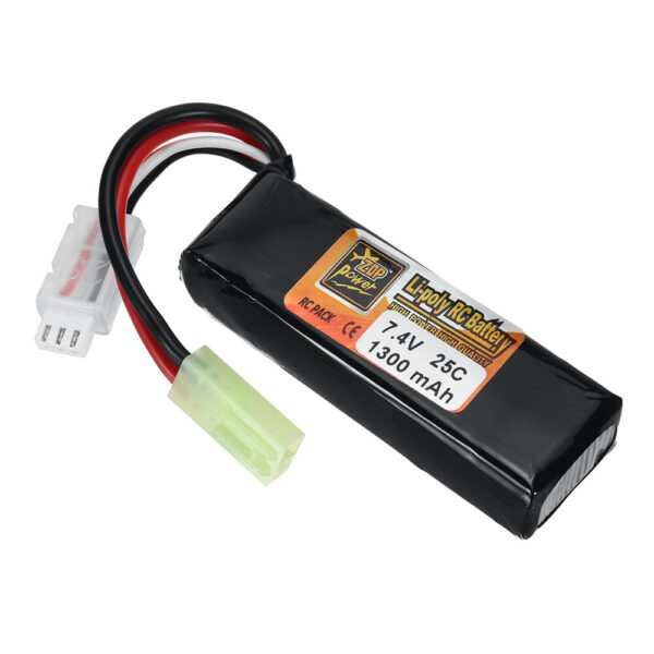 ZOP Power 2S 7.4V 1300mAh 25C LiPo Battery T Plug for RC Car Airplane Helicopter - Image 1