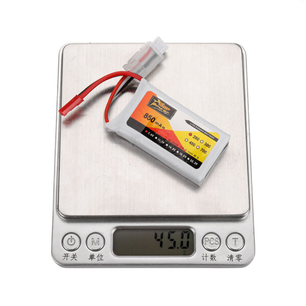 ZOP Power 7.4V 850mAh 25C 2S LiPo Battery JST Plug for RC Drone - Image 9