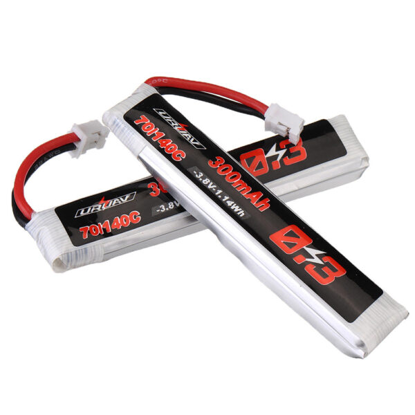 10Pcs URUAV 3.8V 300mAh 70C/140C 1S Lipo Battery PH2.0 Plug for Eachine TRASHCAN Snapper6 7 Mobula7 - Image 4