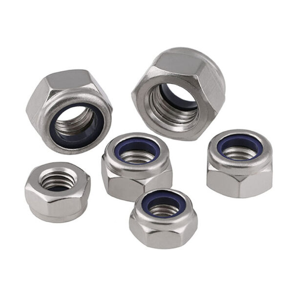 10Pcs M2 M2.5 M3 M4 M5 304 Stainless Steel Black Hex Nylon Insert Lock Nut Self-locking Nylock Nut Locknut - Image 3