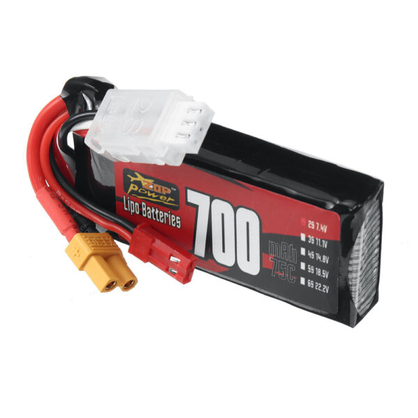 ZOP Power 2S 7.4V 700mAh 75C 5.18Wh LiPo Battery XT30 Plug for RC Helicopter FPV Racing Drone - Image 5