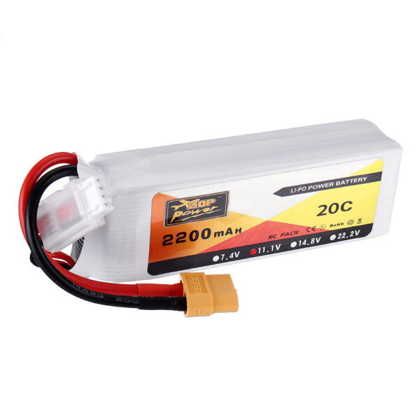 ZOP Power 11.1V 2200mAh 3S 20C Lipo Battery XT60 Plug for Eachine Wizard X220 FPV Racing RC Drone - Image 3