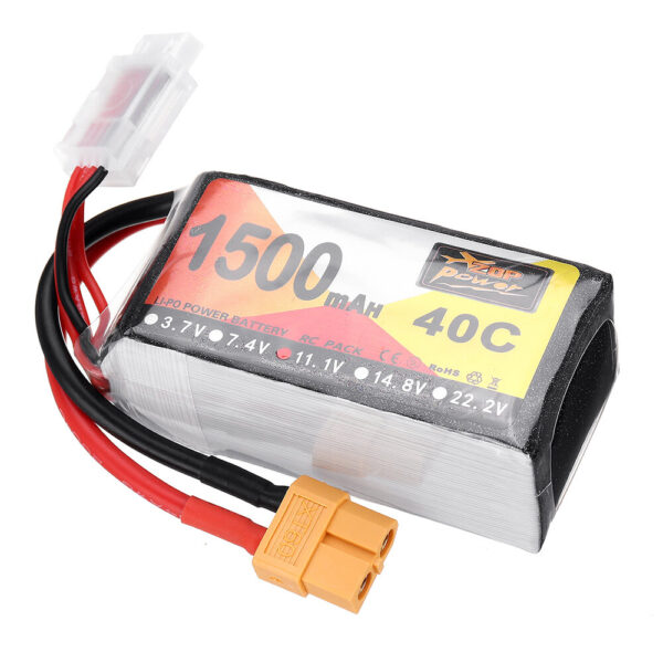 ZOP Power 11.1V 1500mAh 40C 3S Lipo Battery XT60 Plug for Eachine Wizard X220 FPV Racing RC Drone - Image 4