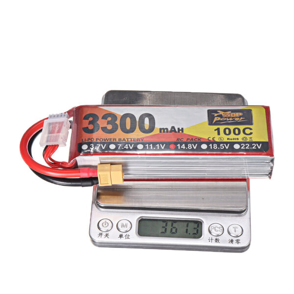 ZOP Power 14.8V 3300mAh 100C 4S Lipo Battery XT60 Plug for RC Helicopter Boat - Image 9