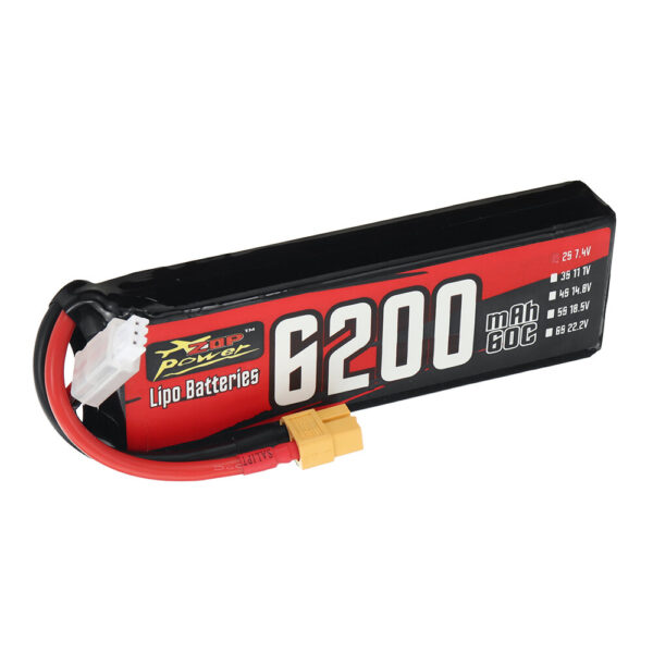 ZOP Power 2S 7.4V 6200mAh 60C 45.88Wh LiPo Battery XT60 Plug for RC Car - Image 4