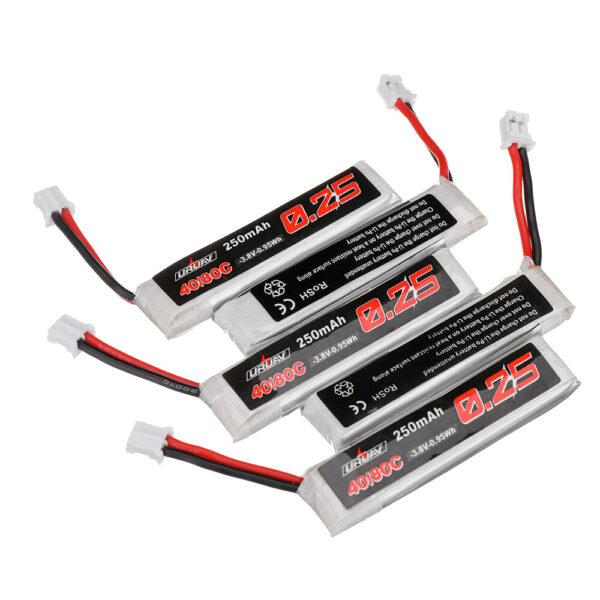 5Pcs URUAV 3.8V 250mAh 40C/80C 1S HV 4.35V LiPo Battery PH2.0 Plug for RC Drone - Image 3