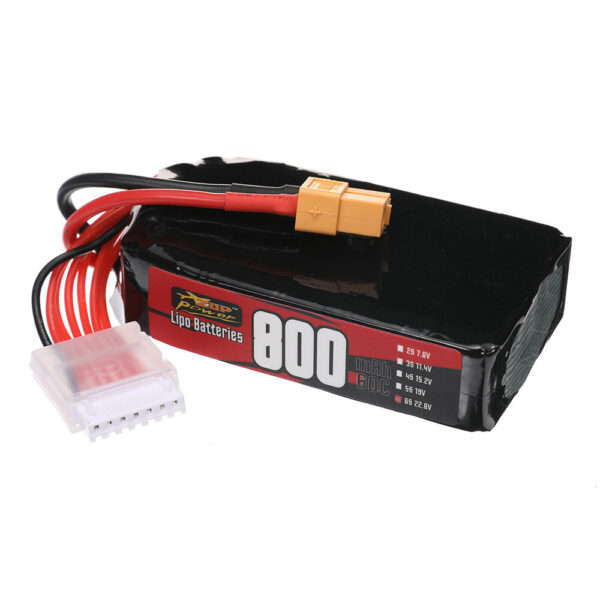 ZOP Power 6S 22.8V 800mAh 60C 17.76Wh LiPo Battery XT60 Plug for RC Drone - Image 1