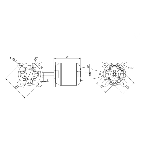 SURPASS Hobby C3542 1000KV/1250KV/1450KV Outrunner Brushless Motor for RC Airplane Fixed-wing EDF Ducted Fan Unit - Image 9