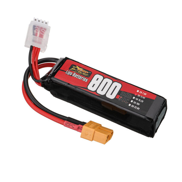 ZOP Power 3S 11.4V 800mAh 60C 8.88Wh LiPo Battery XT60 Plug for RC FPV Racing Drone Airplane Helicopter - Image 2