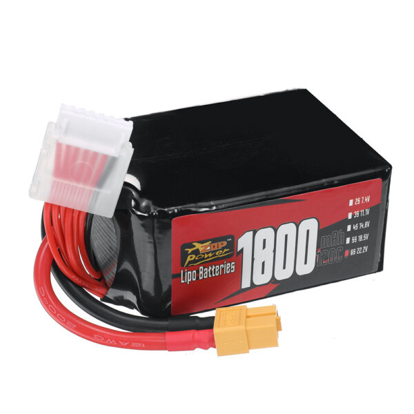 ZOP Power 6S 22.2V 1800mAh 120C 39.96Wh LiPo Battery XT60 Plug for RC Drone FPV Racing - Image 1