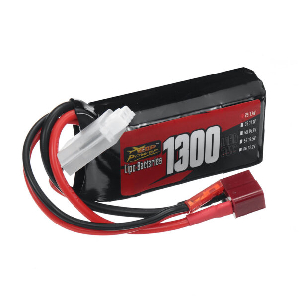 ZOP Power 2S 7.4V 1300mAh 30C 9.62Wh LiPo Battery T Plug for HBX 16889 JJRC Q130 RC Car - Image 4