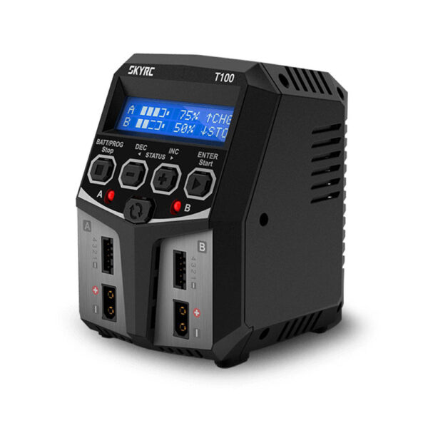 SKYRC T100 DUAL 5A 2X50W Balance Charger for 2-4S LiPo/LiIon/LiFe/LiHV Battery - Image 2