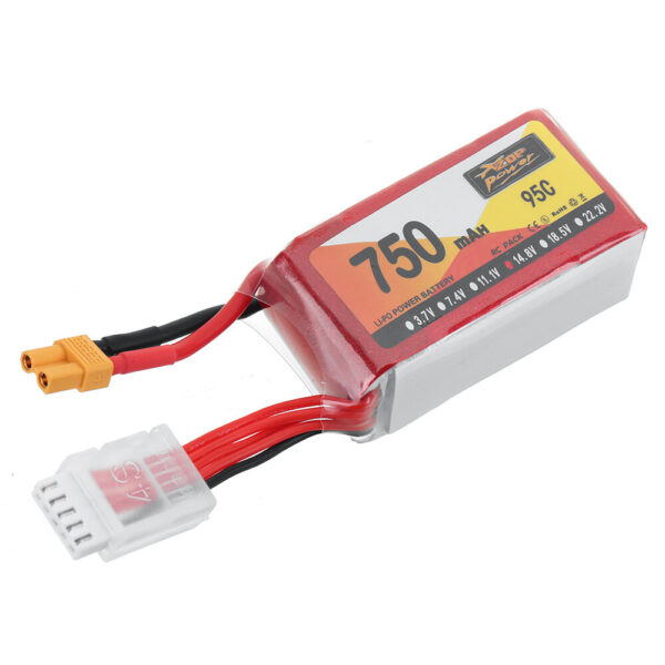 ZOP POWER 14.8V 750mAh 95C 4S LiPo Battery XT30 Plug for SpeedyBee Bee35 Crux35 RC FPV Racing Drone - Image 3