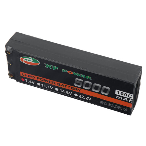 XF POWER 7.4V 5000mAh 100C 2S LiPo Battery T Deans Plug for RC Drone - Image 3