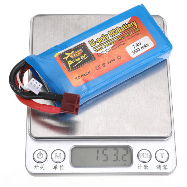 ZOP Power 7.4V 3800mAh 20C 2S Li-poly Battery with T Plug for Wltoys Car 124017 144010 124019 124018 and 144001 Car - Image 7