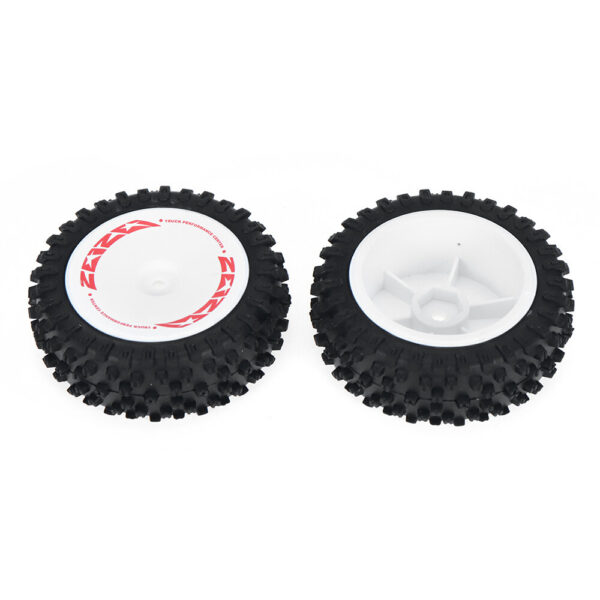 2PCS Wltoys 124008 1/12 RC Car Parts Front/Rear Tires Wheels Glued Vehicles Models Spare Accessories 2726/2727 - Image 2